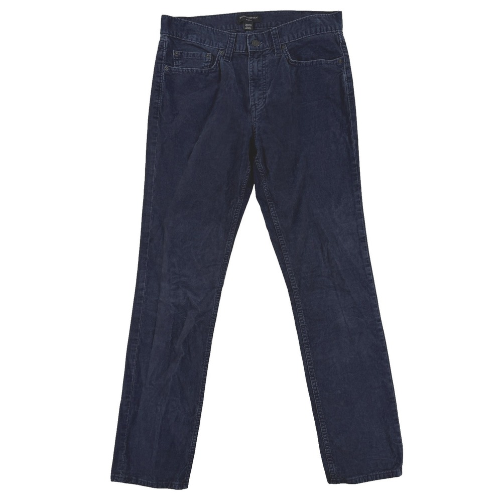 Banana Republic Chino Pants Mens 30x30 Slim Corduroy Blue Straight Leg Casual